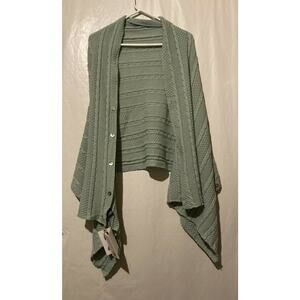 2 Chic Women Scarf Big Over Sized Blue Soft Shawl Wrap Shrug Cowl Poncho